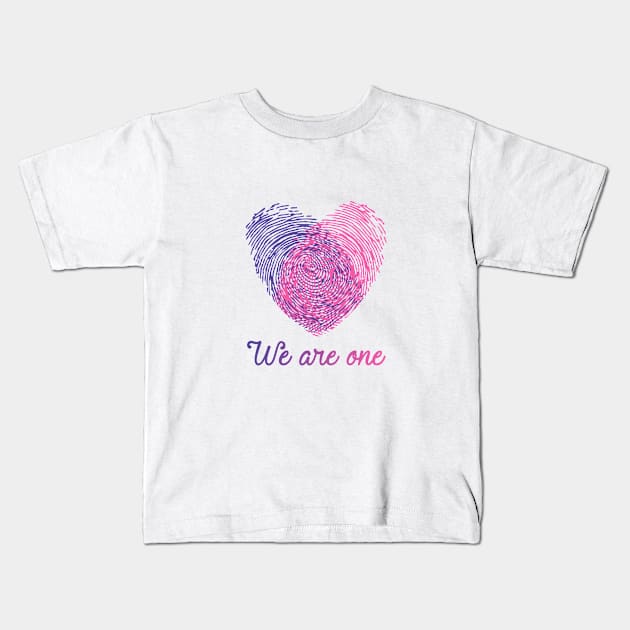 Valentine love gift: we are one heart Kids T-Shirt by My_Gig